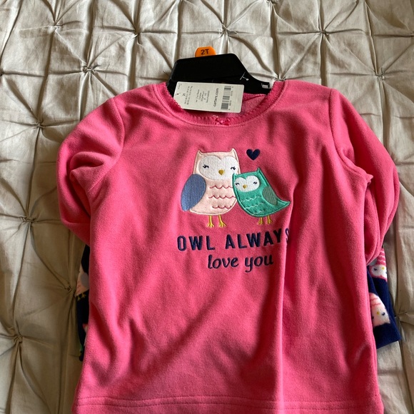 Girls Carters fleece pajama set - Picture 1 of 4